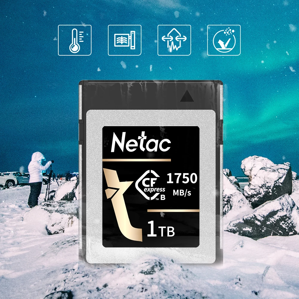 Netac  NVME Ʈ ÷ ī, CF ޸ ī, CFexpress B Ÿ ī, 8K HD ī޶ ī, 1750 MB/s