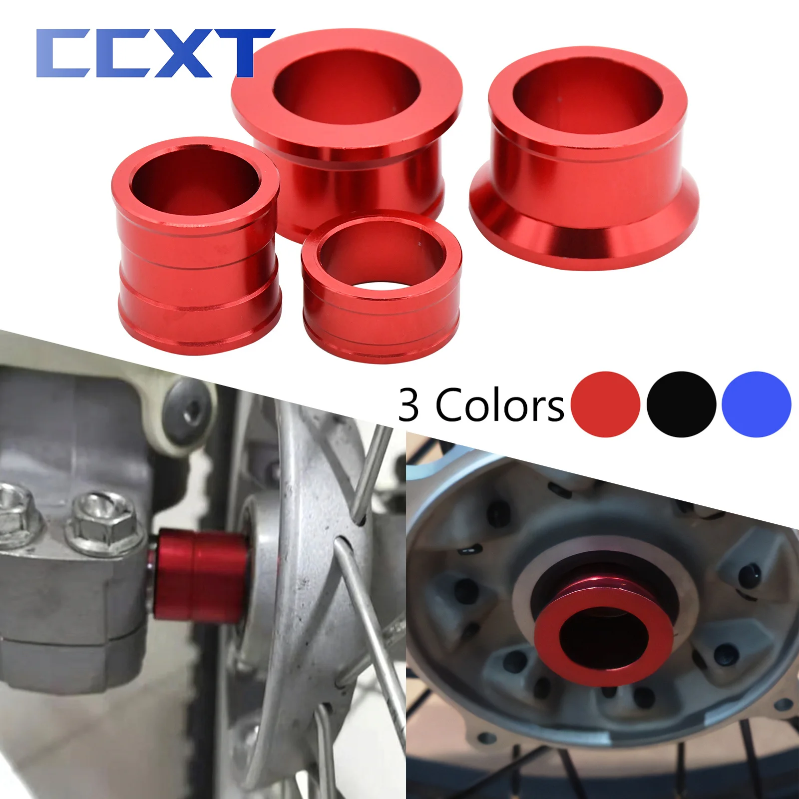 CNC Aluminum Front Rear Wheel Spacers For Honda CR CRF 125R 250R 450R 250X 450X 250RX 450RX 450L 2002- Motocross Accessories
