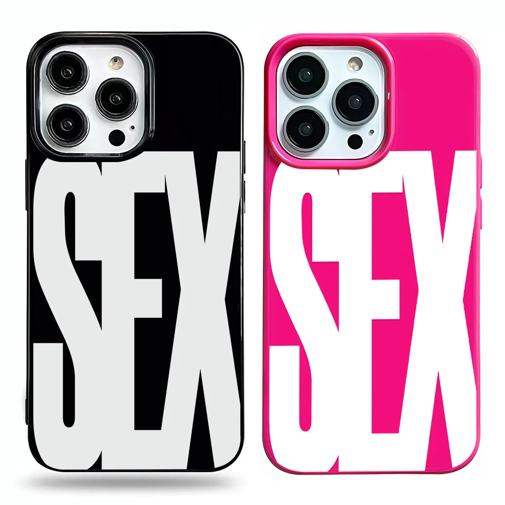 Sex Icon Pattern Phone Case for iPhone 16 15 14 13 12 11 Pro Max X XS XR XSMax 7 8 Plus Glossy Film Hard PC Cover