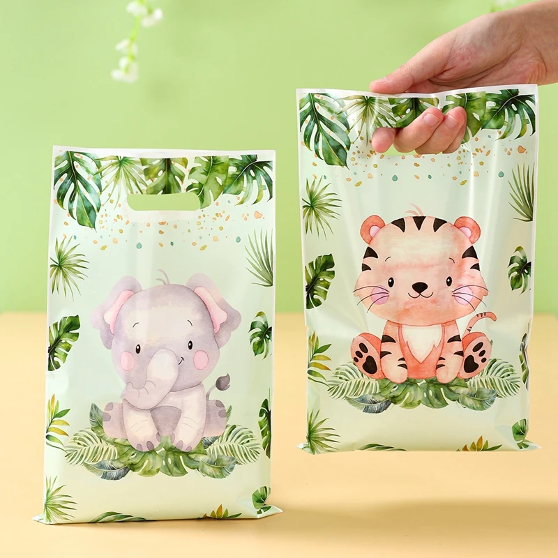 Dschungel Tiere Handtaschen Safari Geburtstag Geschenk Taschen Wild One Geburtstag Dekoration Dschungel Geburtstag Süßigkeiten Taschen Baby Dusche Dekor – Detail 14