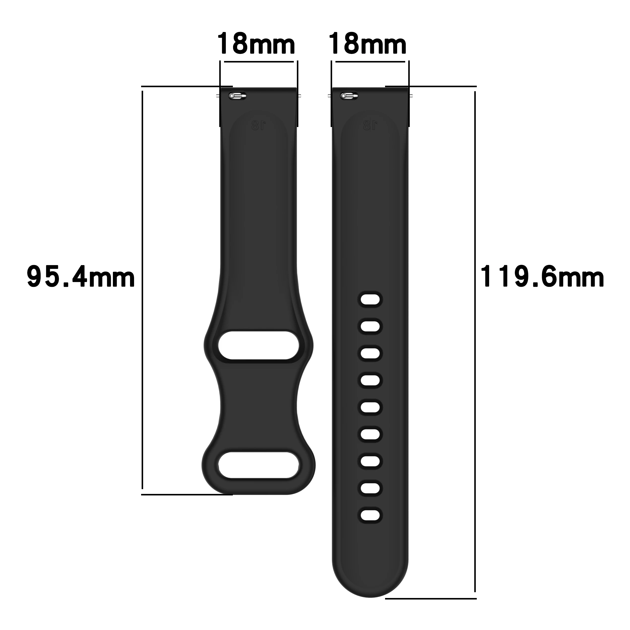 Floral Engraved Sport Watch Bracelet Strap - 18mm/20mm