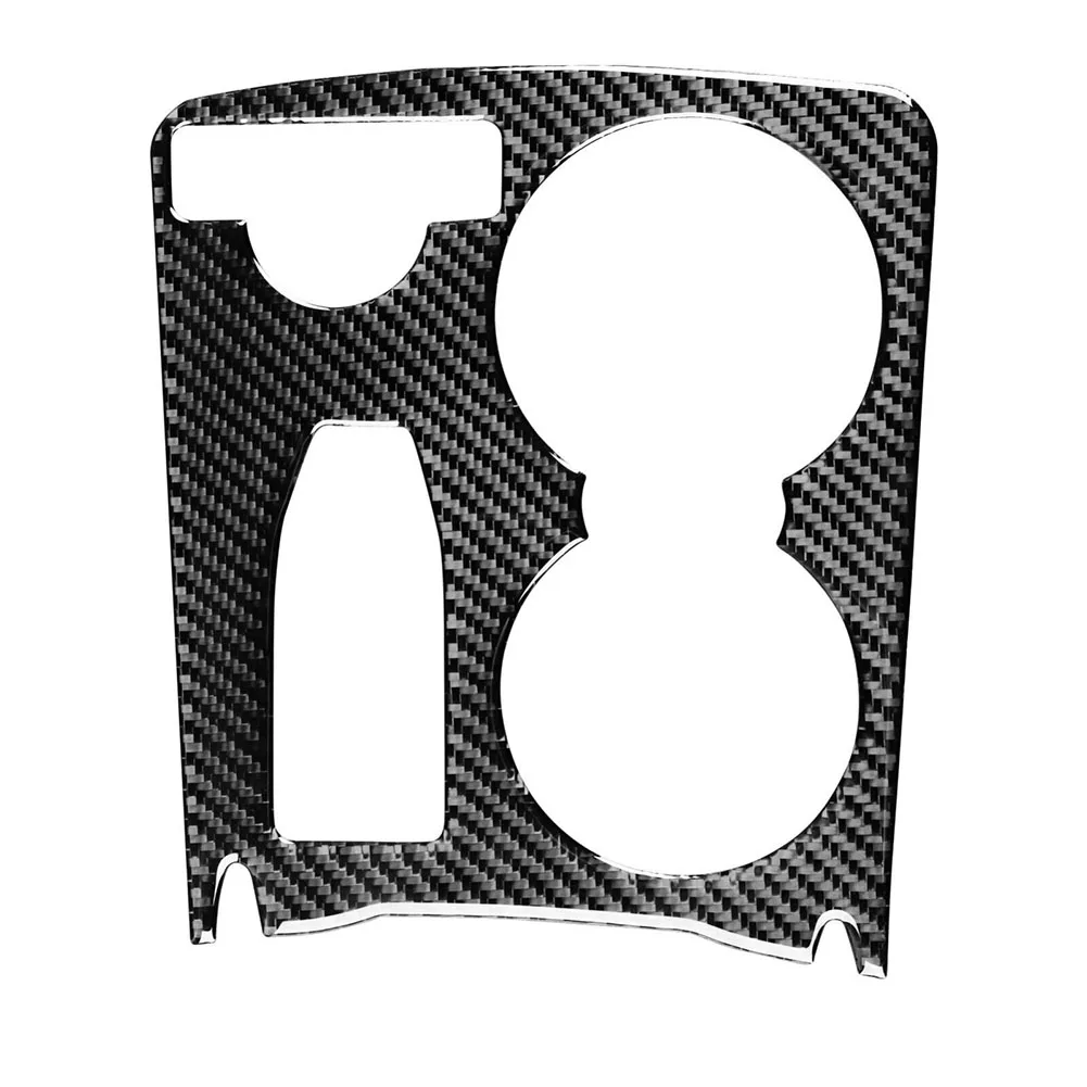 

Real Carbon Fiber Car Water Cup Holder Frame Cover Trim with Easy Installation for Benz For W204 (81 characters)