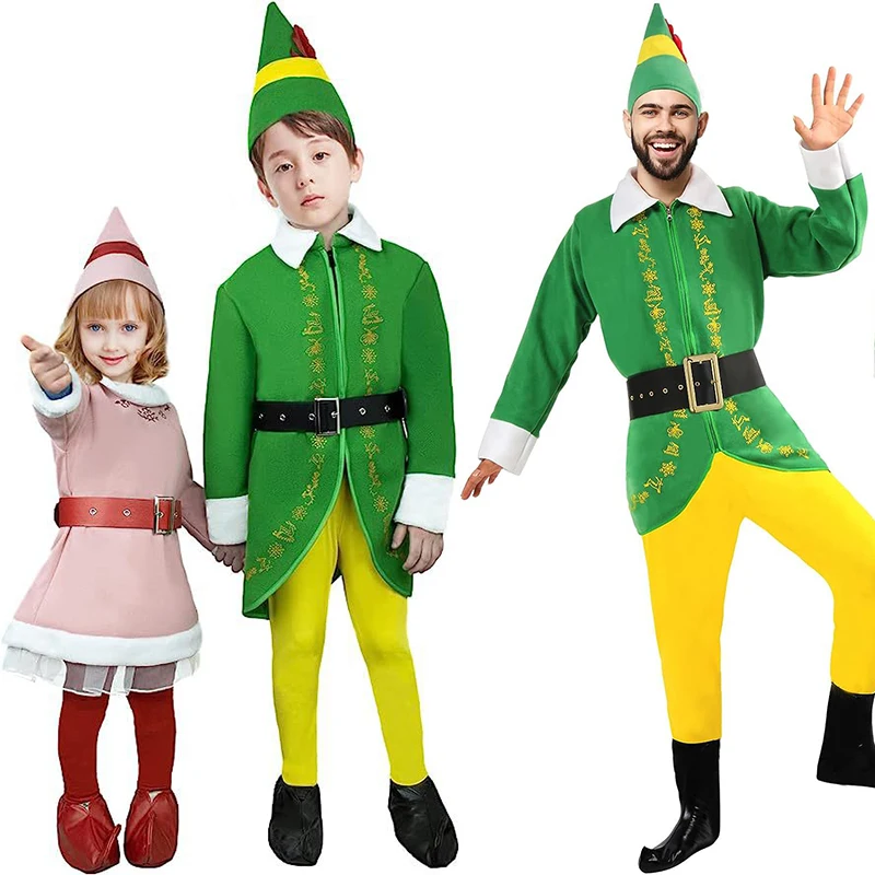 

2023 Costume Christmas Costumes Santa Claus Cosplay Party Santa Claus Elk Green Furry Grinch Suit For Children Aldult