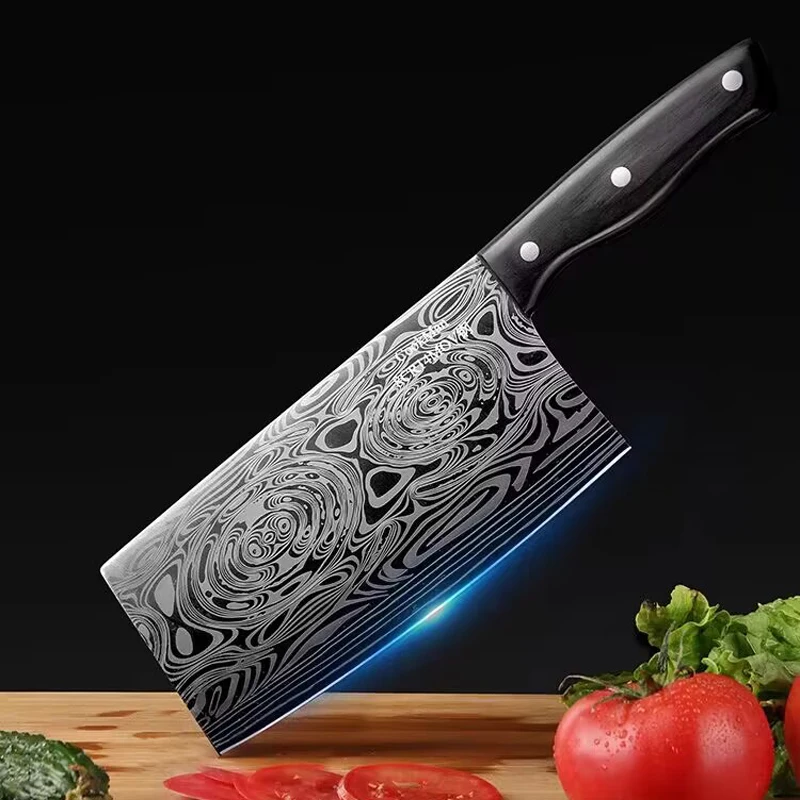 

Дамасский кухонный нож, искусственный нож из нержавеющей стали, нож для мяса, острый шеф-нож, кухонные ножи, кухонные инструменты