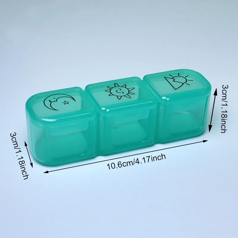 Portable Black Pill Organizer with 21 Weekly Compartments
