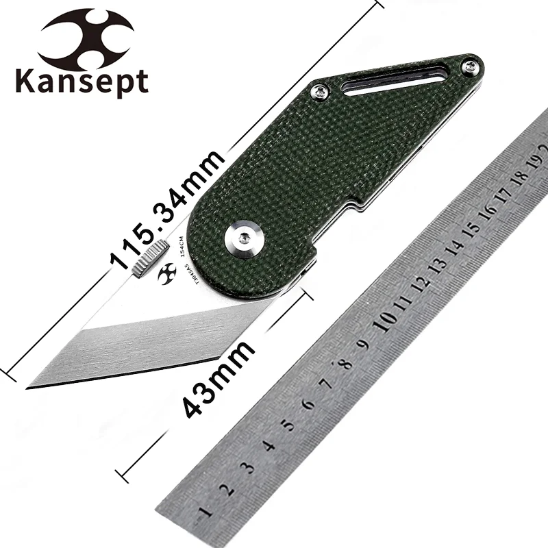 

Складной нож Kancept Knives Dash T3045A5, 154 см, с зеленой ручкой из микрокарты