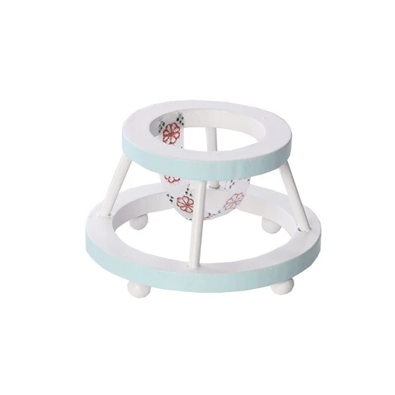 HOUSE Miniatures Baby Walker Toy Simulation Walking Chair Model for 1:12 Dollhouse Accessories 5