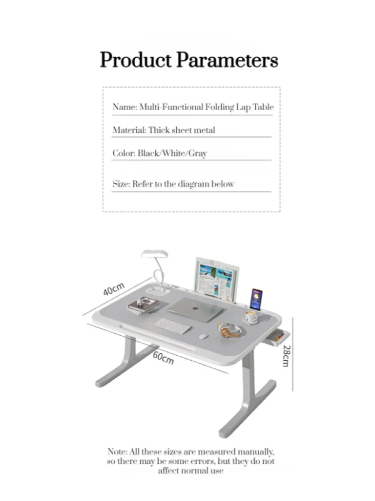 Bedside Foldable lift computer desk bed small table rechargeable upgrade multifunctional study table Dormitory Easy Notebook Des