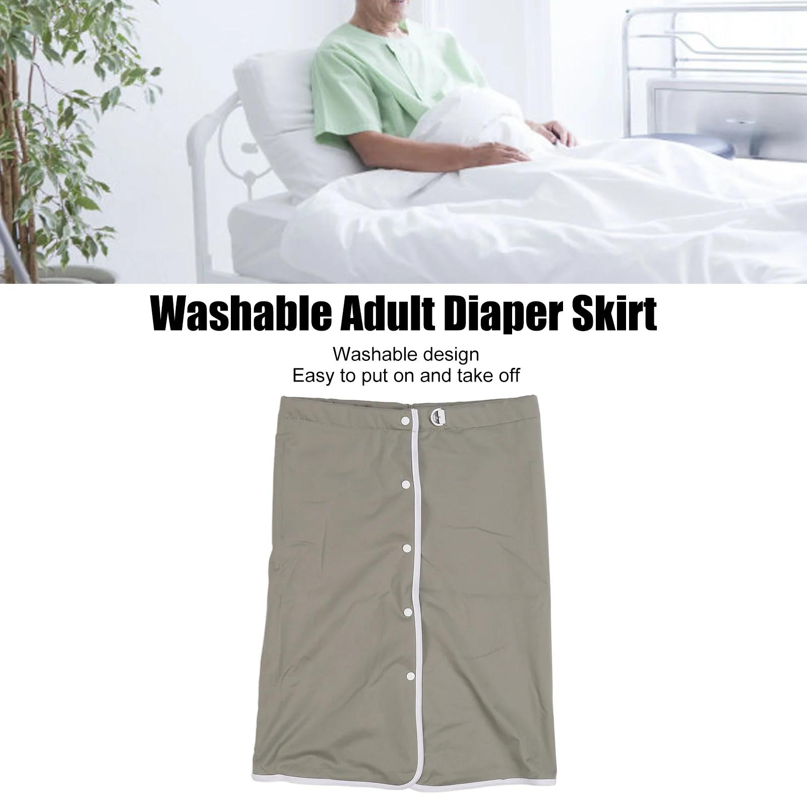 Washable Reusable Diaper Skirt Prevent Dirts Leakage Proof Soft Fabric Incontinence Mattress Menstrual Skirts for Elderly Adults 4