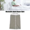 Washable Reusable Diaper Skirt Prevent Dirts Leakage Proof Soft Fabric Incontinence Mattress Menstrual Skirts for Elderly Adults 4