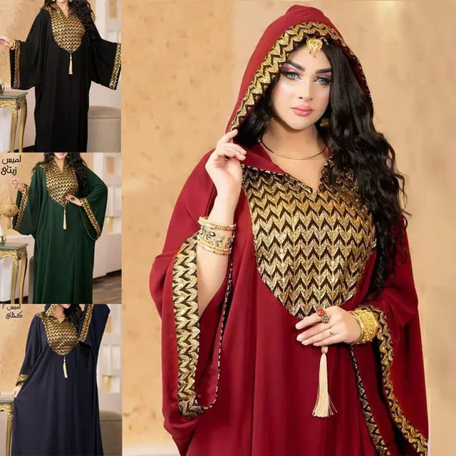 111022-f92c00.jpg Robe de soirée africaine à capuche pour femmes musulmanes, caftan marocain, abaya, islam, dubaï