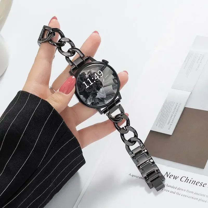 Elegant 20mm Stainless Steel Slim Bracelet Strap