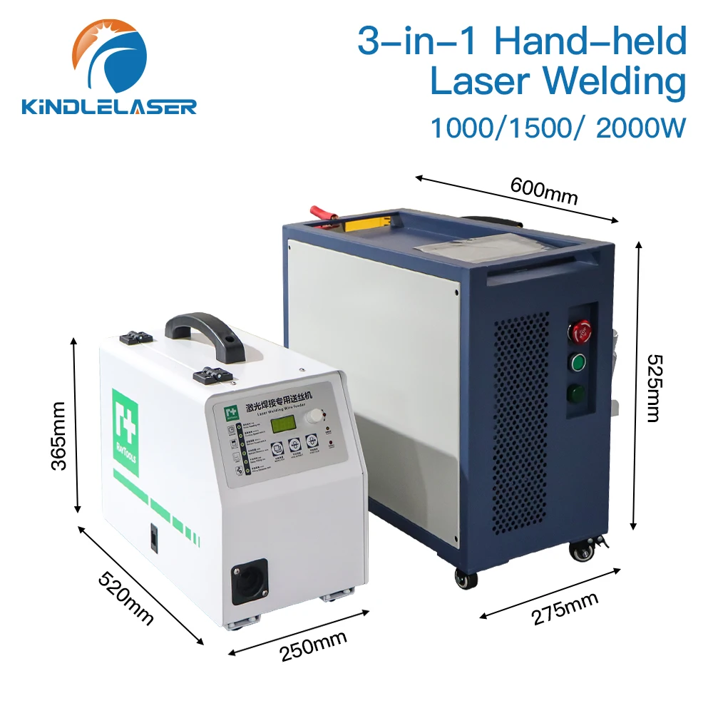 KINDLELASER 1000/1500/2000W Carbon steel/Aluminum/Stainless steel Fan-cooling Mini Laser Welding/Cutting Machine 4