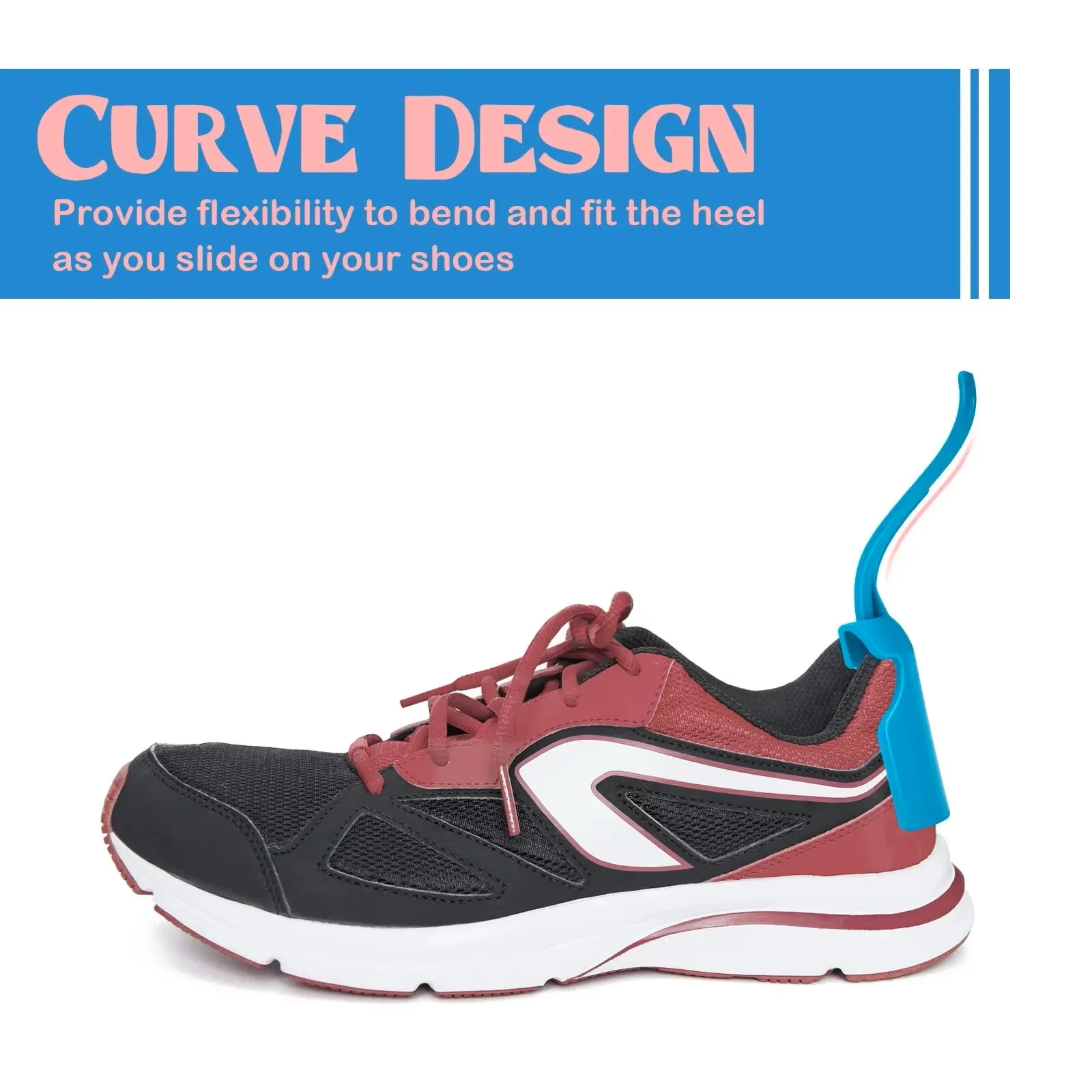 Winter Plastic Professional Short Shoehorn Durable Anti-Slip Shoe Horn Flexible Sturdy Slip Lifter Shoes Tools
