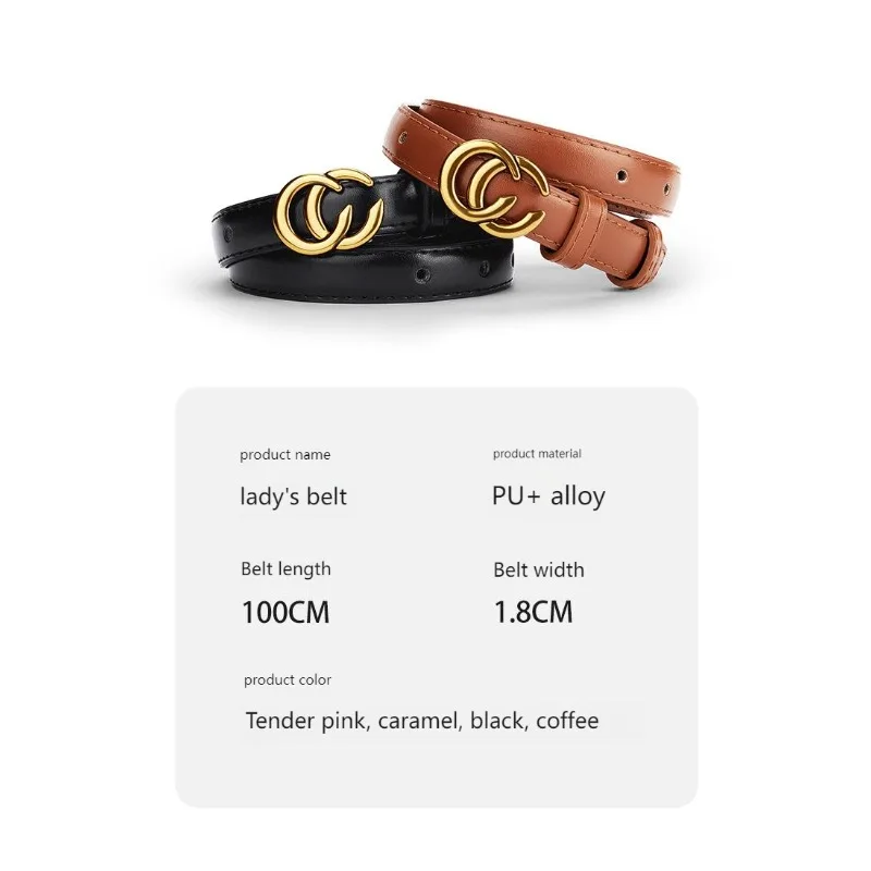 Women's Genuine Leather Belt with Classic Buckle-Adjustable Versatile Strap for Dresses, Jeans&Coats,Timeless Wardrobe Essential