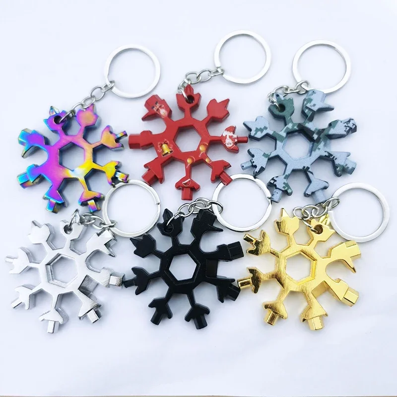 Snow Wrench Tool Spanner Hex Wrench Multifunction Camping Outdoor Survive Tools Bottle Opener Screwdriver multi function tool keychain tool 18 In 1