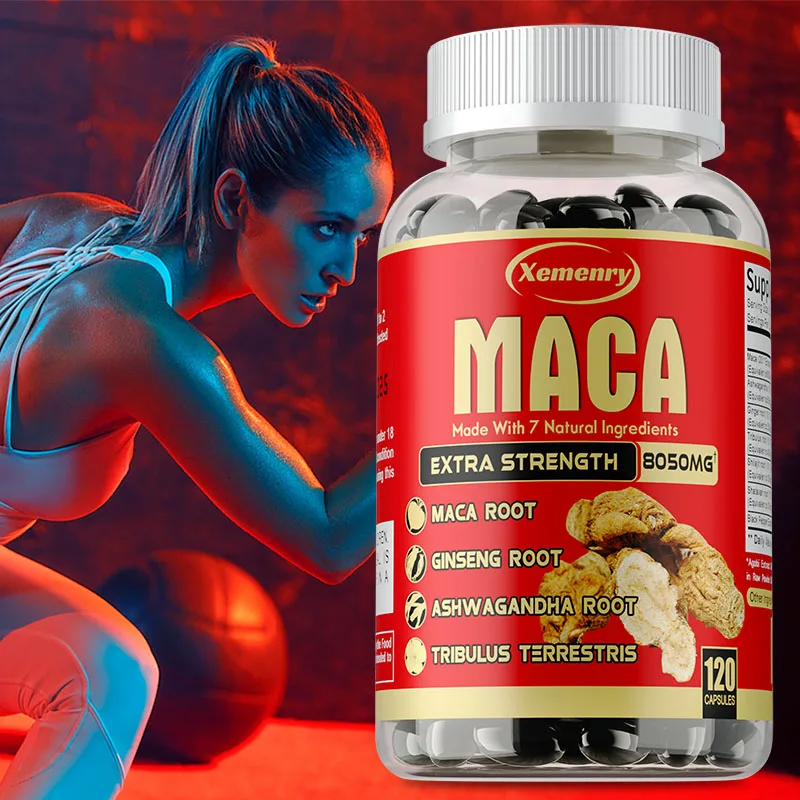 Maca Root Capsules-with Ginseng & Ashwagandha to Support Energy Endurance and Performance Muscle Mass Improve maca root capsules