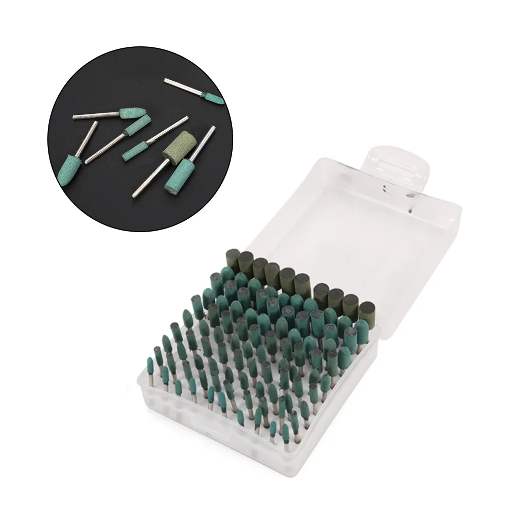 

100Pcs Rubber Grinding Head Lightweight Durable High Fit Polish Grinder Polishing Tools Grinding Machine Fittings