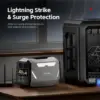 Portable Power Station 512Wh SiC Tech Solar Generator 700W(Peak 1400W) AC Outlets 4000 Cycles LiFePO4 Battery 50min Fast Charge 3