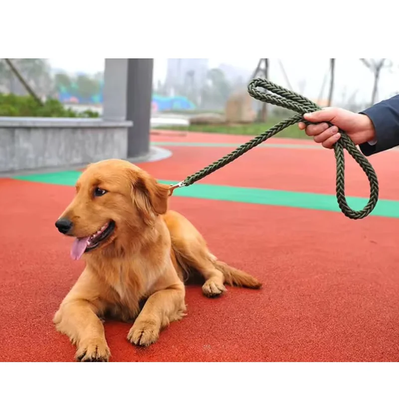 Durable Braided Dog Training Leash for Large Dogs - Strong & Comfortable for Daily Walks
