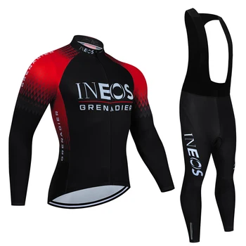 2022 respirável manga longa conjunto de ciclismo ineos mountain bike roupas outono bicicleta jerseys roupas maillot ropa ciclismo