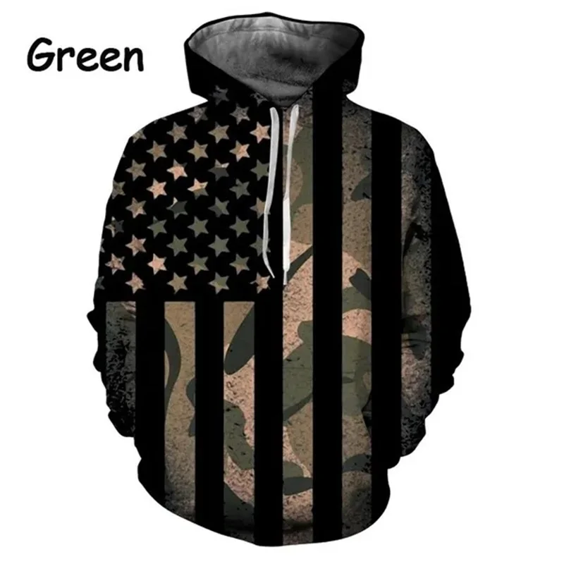 Sudadera con capucha con estampado 3D de la bandera estadounidense para hombre, sudaderas personalizadas para hombre, sudaderas de talla grande, novedad en sudaderas y sudaderas