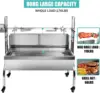Steel Rotisserie Grill with Back Cover Guard, 25W Motor Small Pig Lamb Rotisserie Roaster, 37'' 2 in 1 BBQ Charcoal Rotisserie G 5