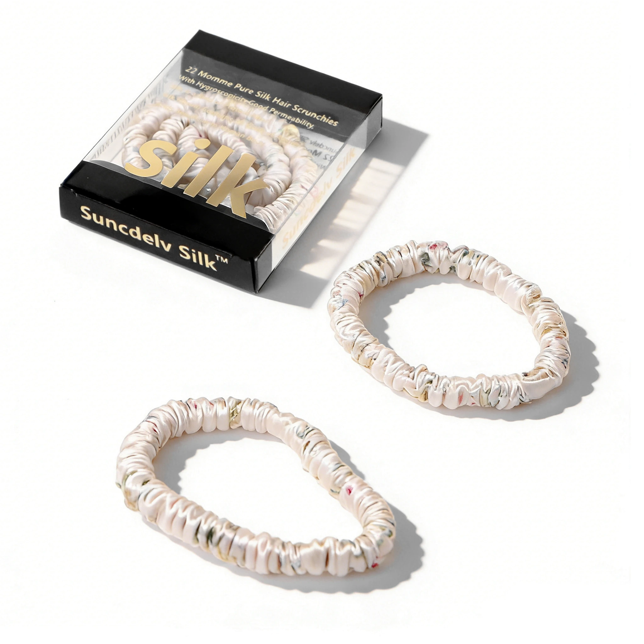 Luxurious Mulberry Silk Skinny Scrunchies Set – Anti-Crease, Gentle & Durable Hair Accessory