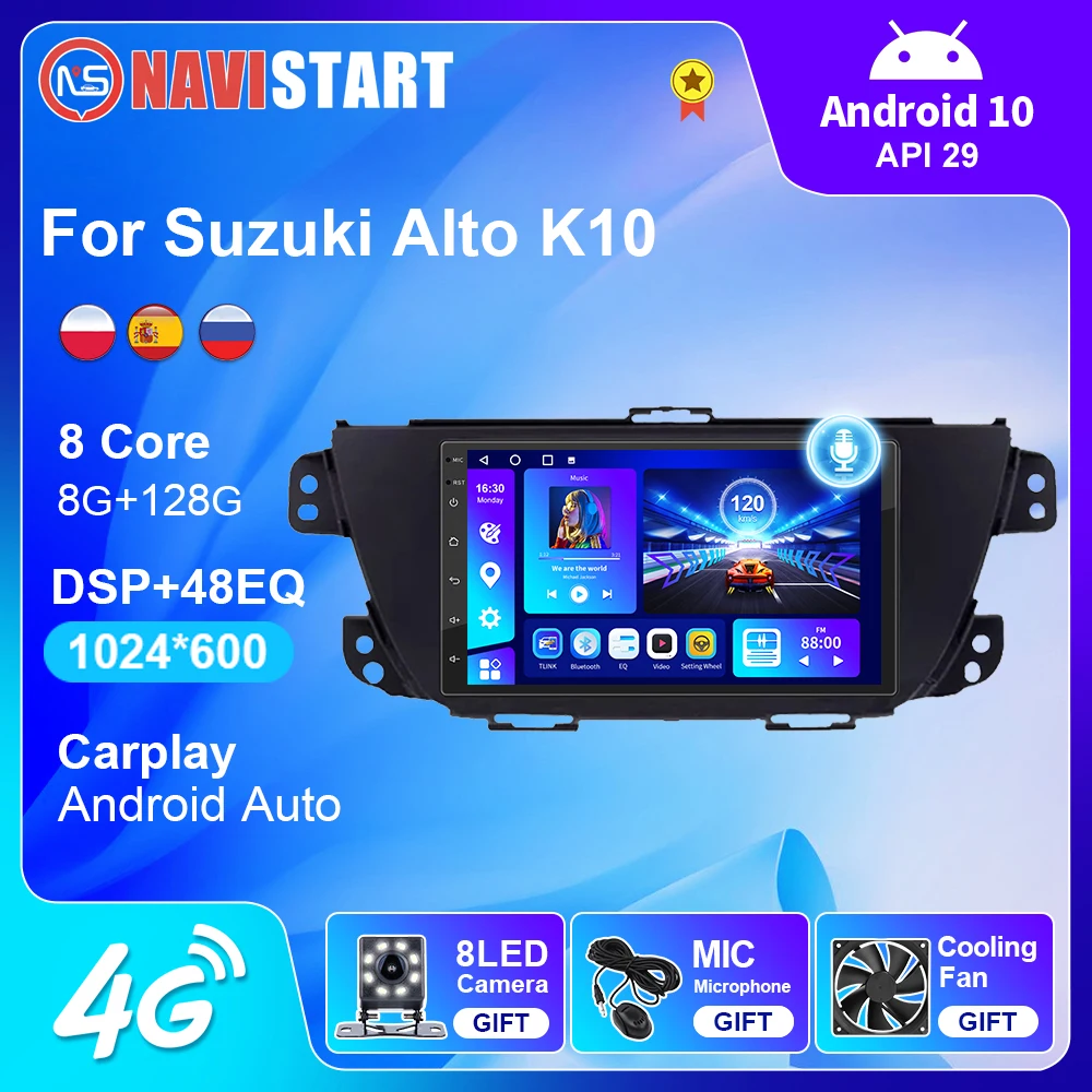 

NAVISTART Car Radio For Suzuki Alto K10 2014 - 2021 Auto Navi Video GPS Video Android 10 Multimedia Video Player Navigation 2din