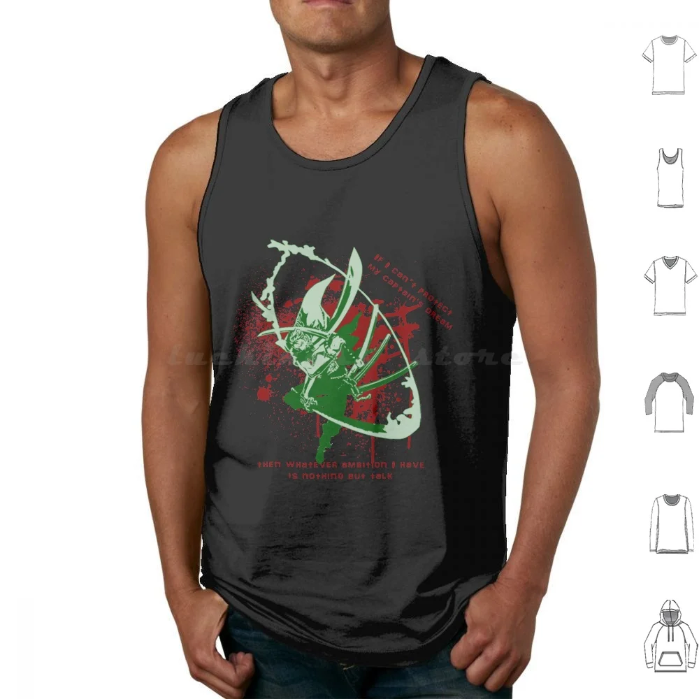 I Protect My Captain'S Dream Canotte Stampa Cotton Roronoa Zoro Zoro Anime Manga Rufy Rubber Pirati Pirata Pirates