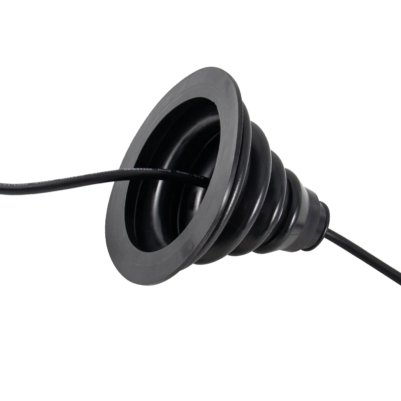 Waterproof piercing protective jacket Standard Transom Boat Steering Cable Boot Motorwell With Wire Tie Black boat rigging cable protector