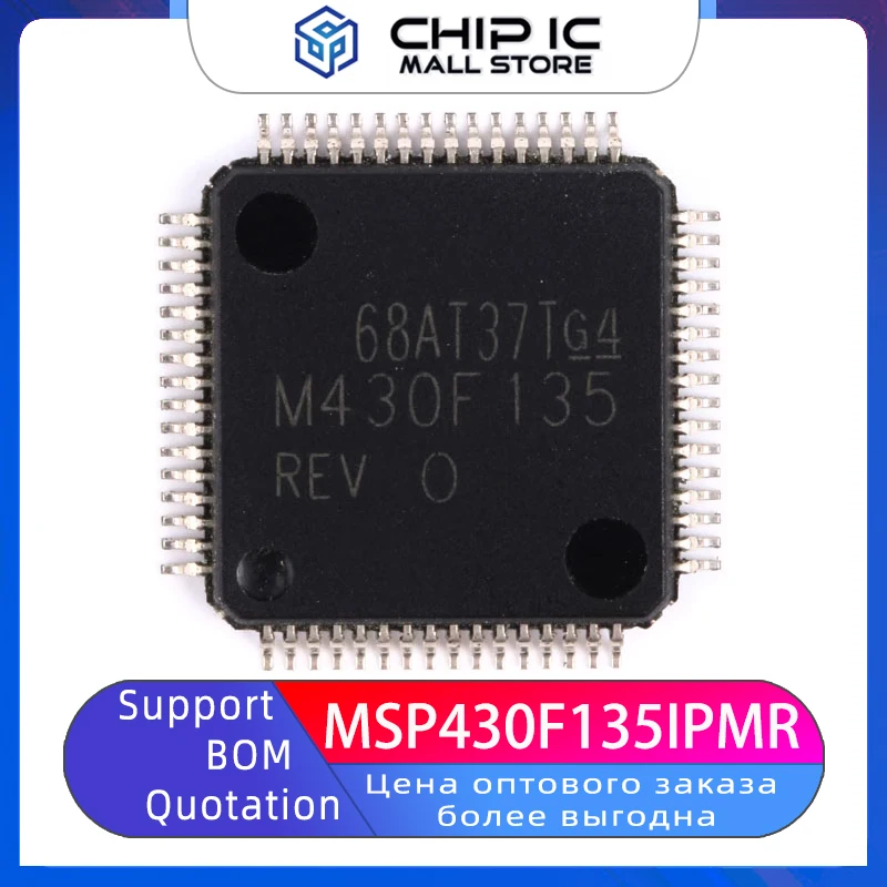 

MSP430F135IPMR Package LQFP-64 Chip 16-bit Microcontroller 8MHz 100% New Original Stock