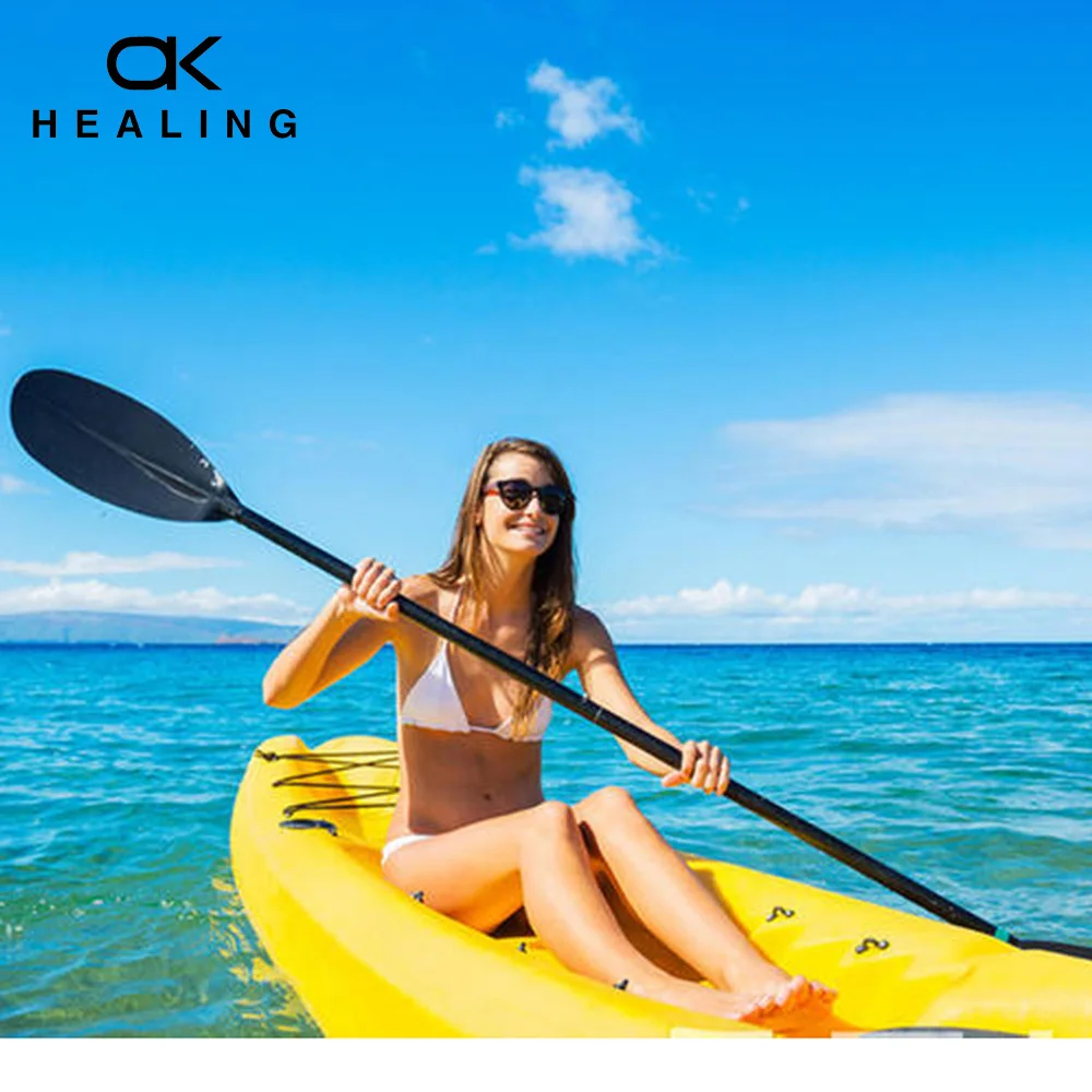 2 Sections Kayak Paddle Accessory Inflatable Stand Up Paddle Surf ABS Double Blade Fiberglass Shaft for Boats Kayaks Tool 6
