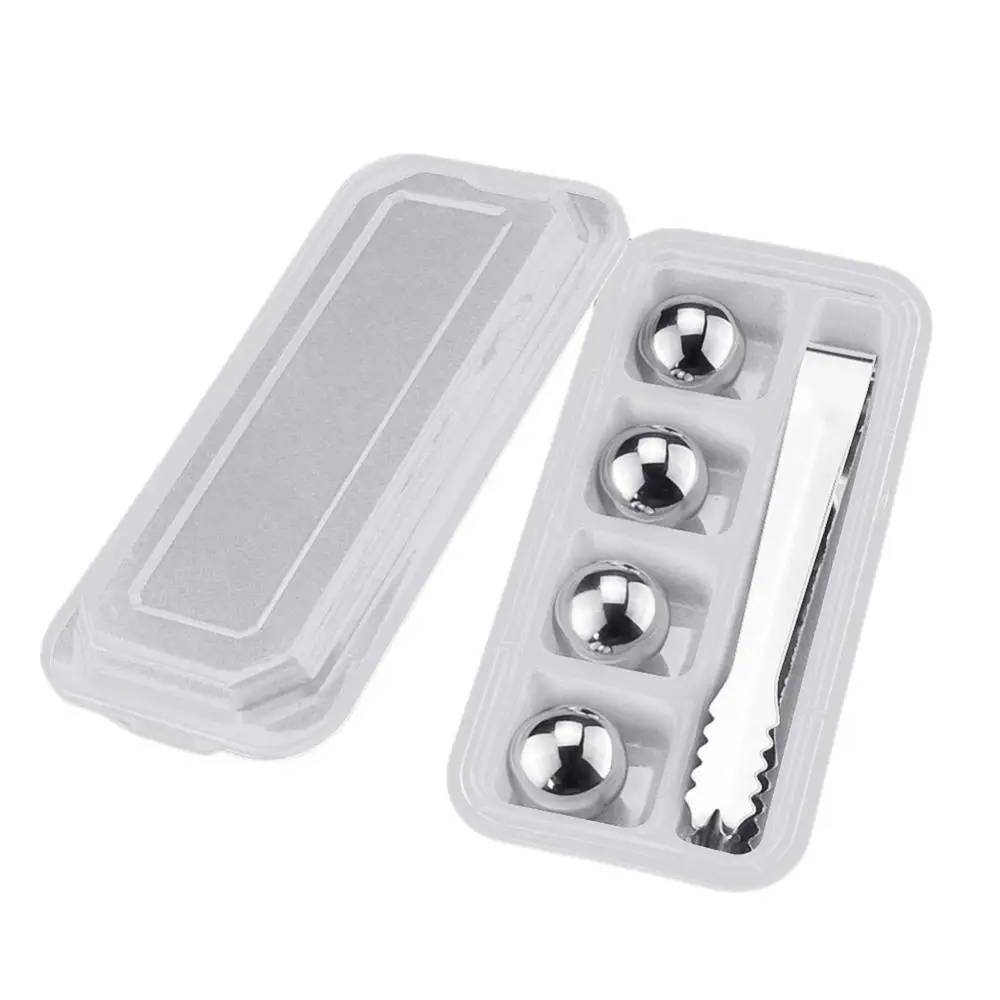 Household Durable Ice Cube Stainless Steel Ice Cubes Metal Iron Cubes Frozen Balls Beverages Whiskey Wine Stone