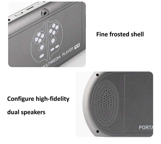 レトロなポータブルゲームコンソール,デュアルロッカー,7インチ