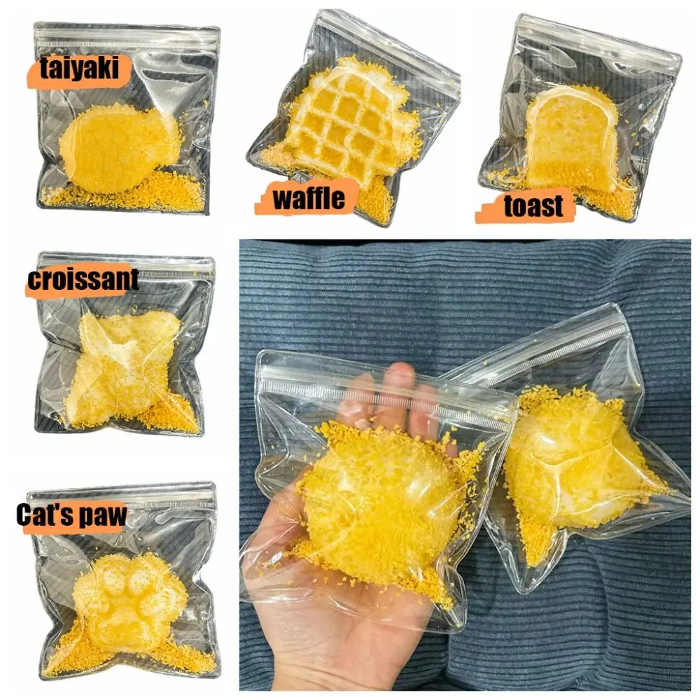 

Cat Paw Fried Food SqueezeToy Fidget Toy Waffle Fried Meatball TPR Squeeze Toy Croissant Cute Simulated Food Toy Children Gifts