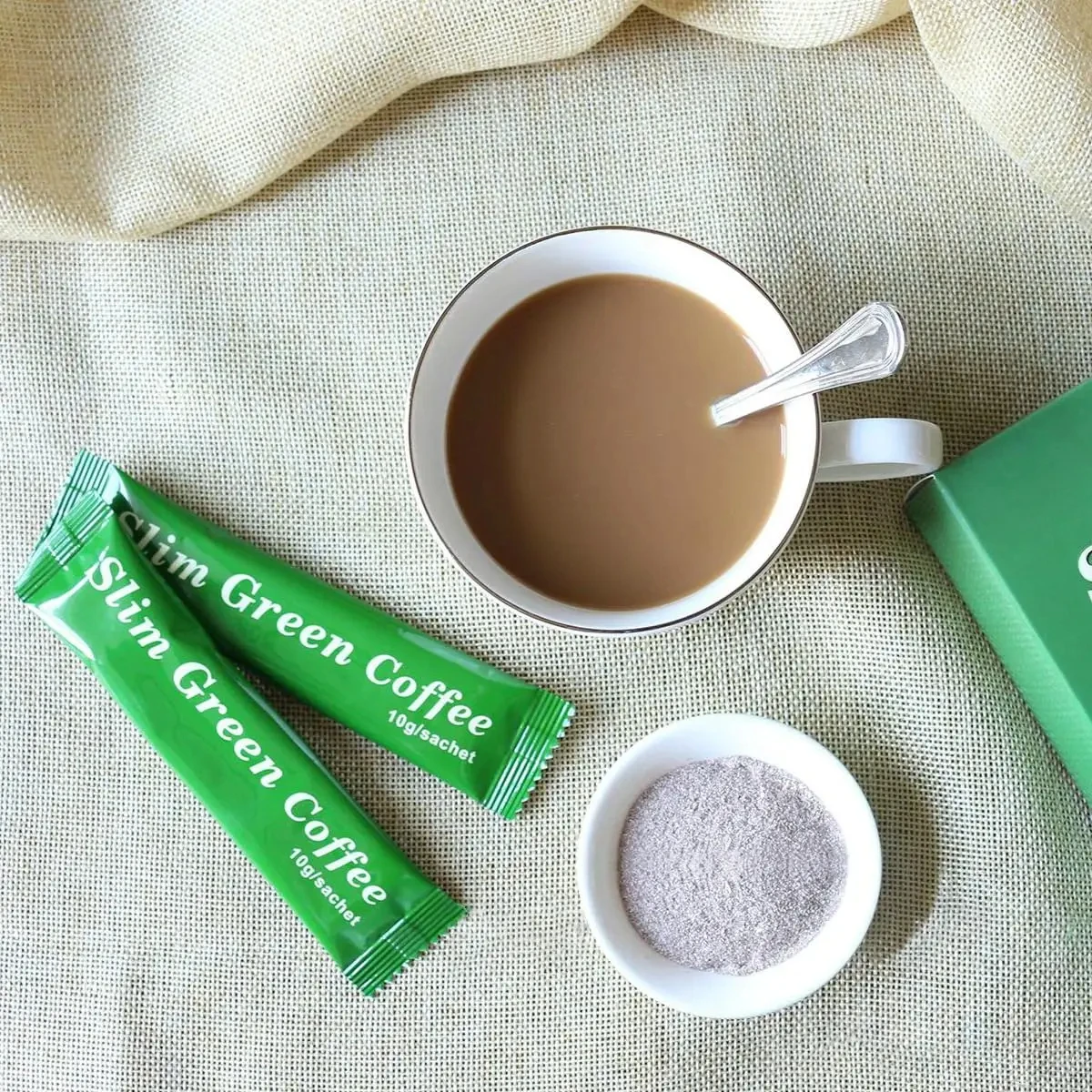 2 Boxs 18 Pcs/Box Natural Herbal Premium Slim Green Coffee Bean Extract Powder Super Safe Weight Loss Fast Sliming Products