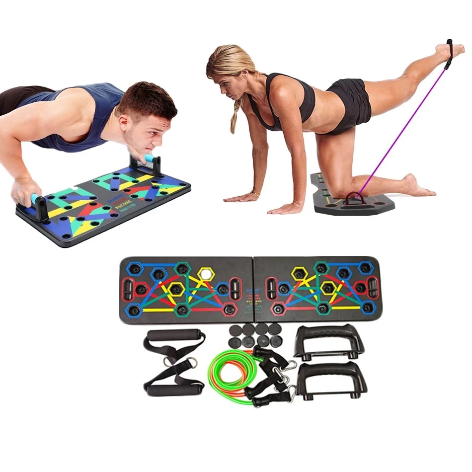 27 in 1 Muscle Training Push Up Board Push-up Stands System Fitness Exercise Men Body Building Women Sports Workout Equipment