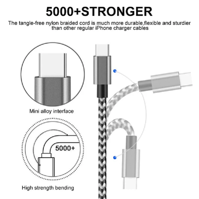 High-Speed Nylon Braided USB A to Type C Fast Charger Cable