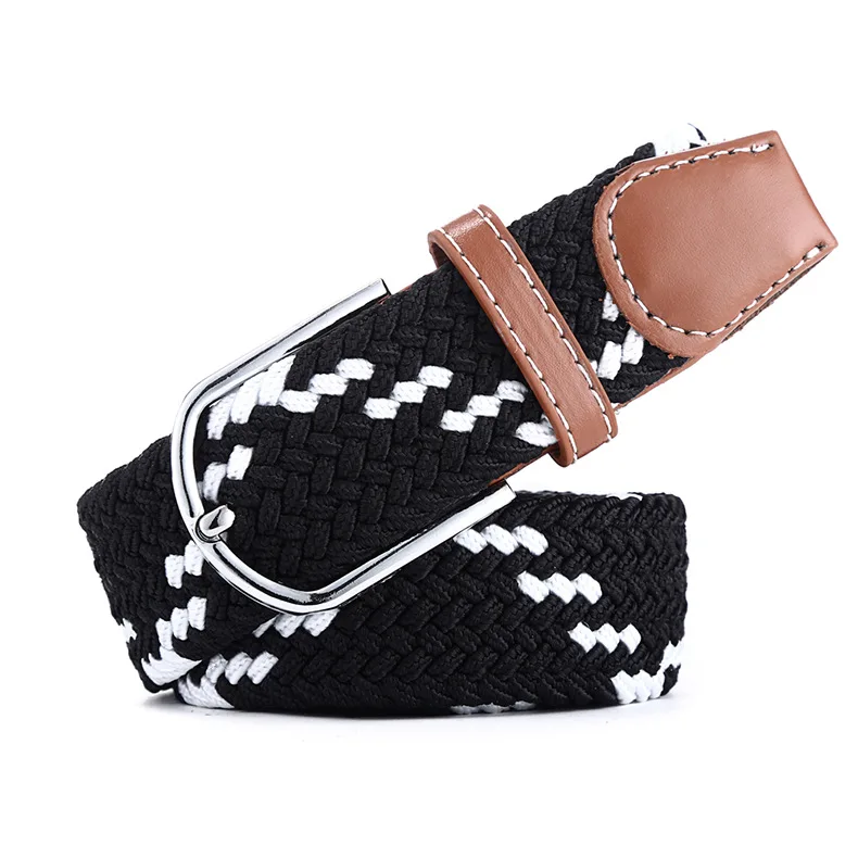New High Quality Fashion Belt Canvas Braided Belts for Women Men Pin Buckle Woven Stretch Waist Strap for Jeans cinturon mujer men's belts Belts