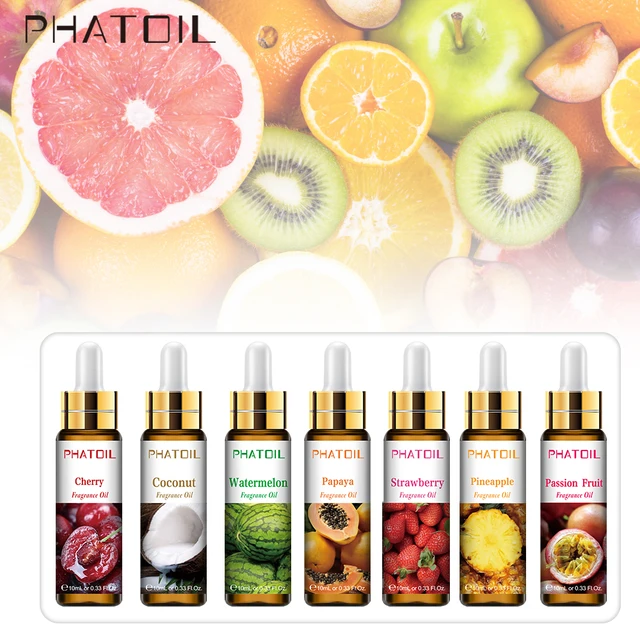 10ML Fragrance Oil Fruit Essential Oils Sweet Orange Strawberry Banana  Mango Passion Fruit Coconut Flavoring for Soap Making - AliExpress