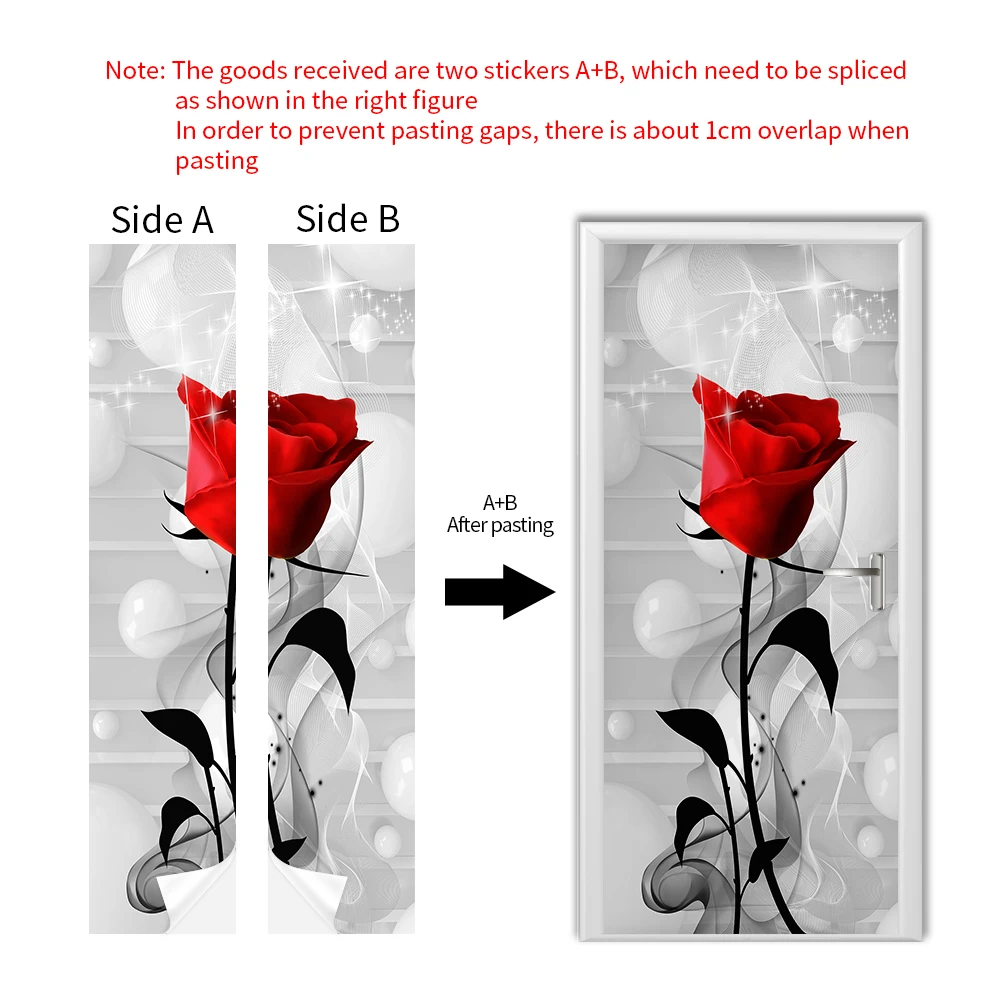 문 스티커 현대 추상 장식 자체 접착 스티커 아트 포스터 데칼 홈 방수 분리형 장식