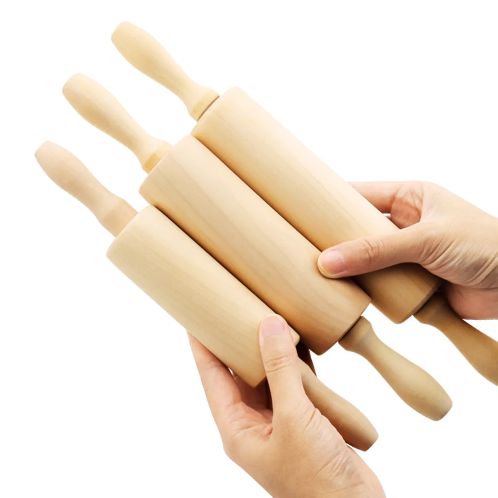 SolidWoodenSoftMudCeramicRollingToolRollerPinMudPieces