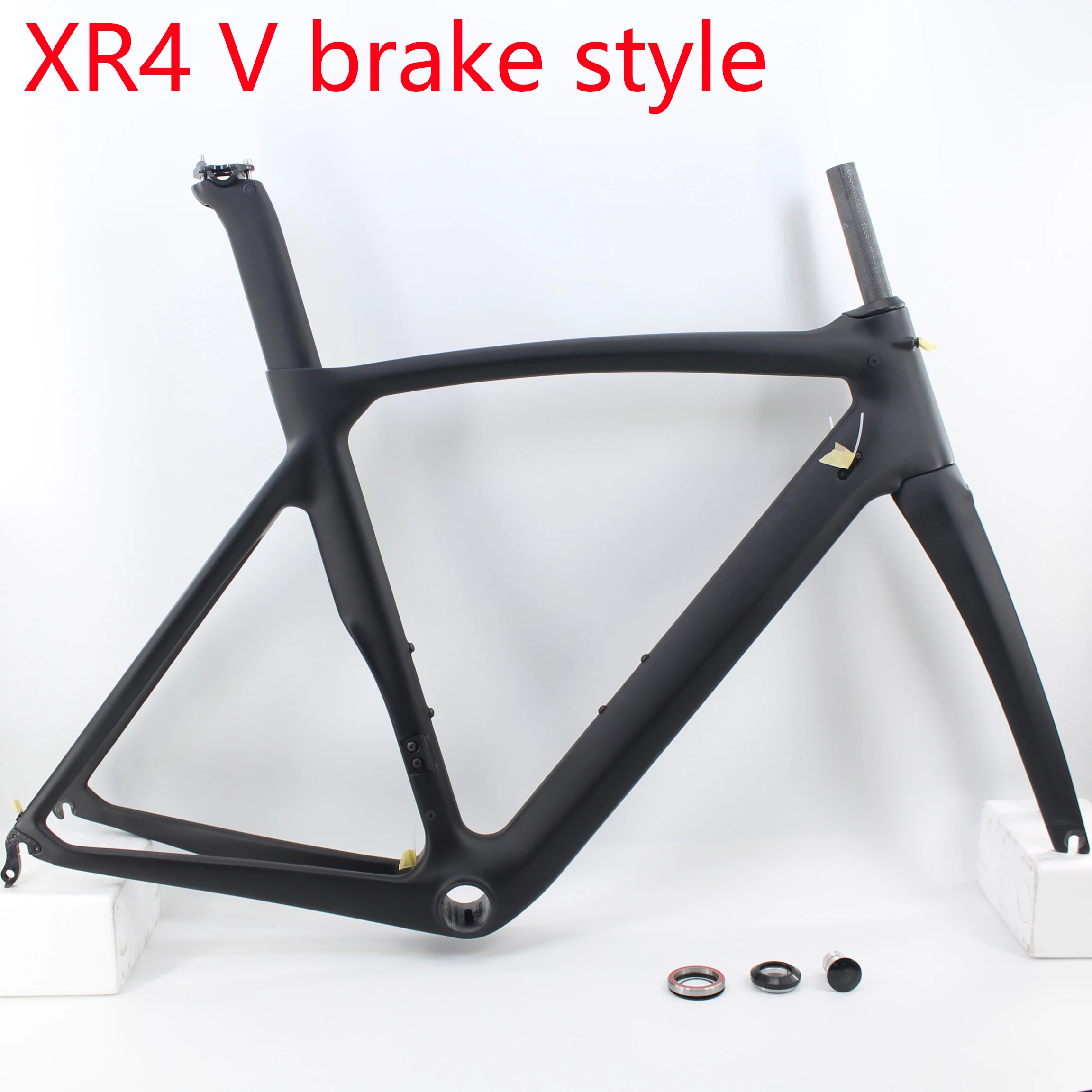 

Brand New XR4 700C Racing Road Bike Matt UD Full Carbon Fibre Bicycle Frame Carbon Frame Seatpost Fork Double Hole V Brake style