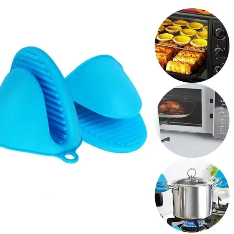 Silicone Mini Oven Insulated Hand Grip Anti Scald Gloves Microwave Gloves Gripping Thick Oven Gloves Kitchen Cooking Tools