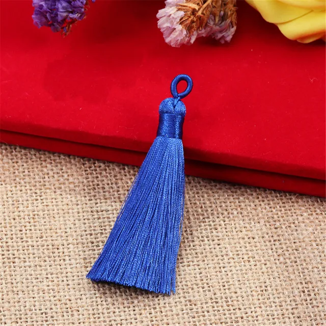 32/100Pcs 7CM Polyester Silk Tassel Fringe Brush Tassels Trim for