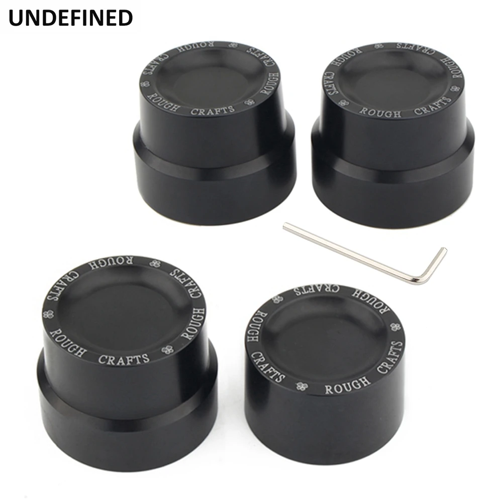 Motorcycle Front Rear Axle Nut Cover Caps CNC Black For Harley Touring Road Glide Low Rider Sportster Iron 883 XL1200 Softail