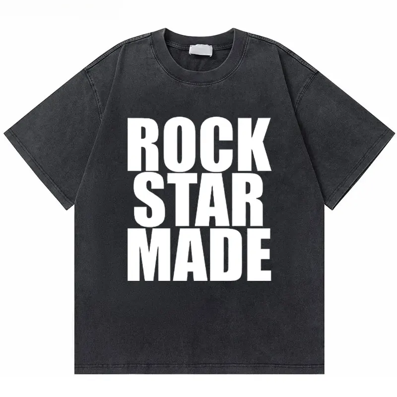 

Rock Star Made Playboi Carti Washed Vintage T-shirt Rap 2024 Music Concert Merch Opium T Shirts Male Hip Hop Oversized Tshirt