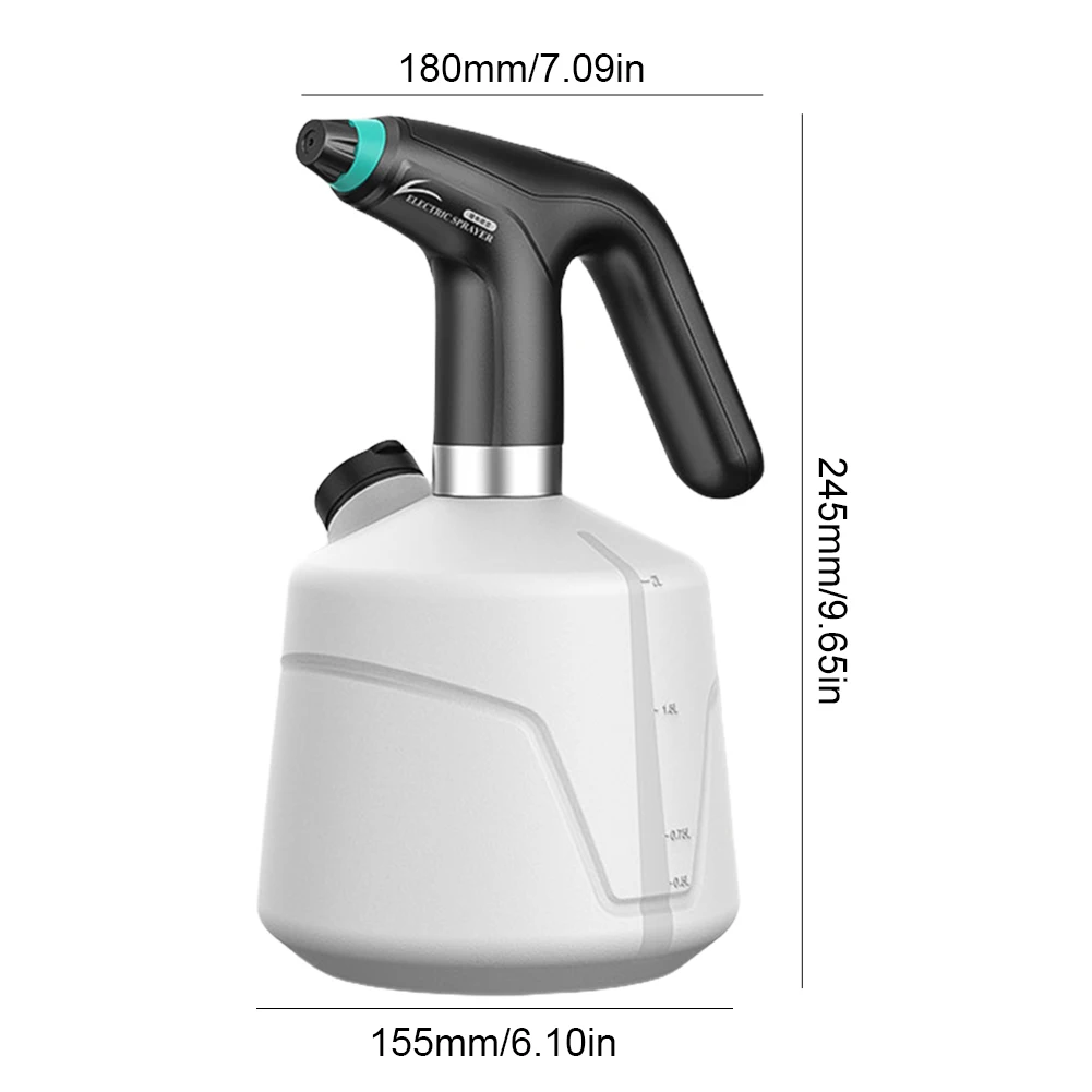 0.9-2L Electric Sprayer USB Rechargeable Hand-held Garden Sprayer Household Car Wash Spray Bottle Agricultural Irrigation Tools