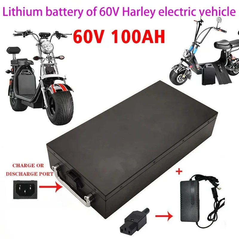 

60V 40ah Electric Scooter for 250W~1500W motorcycle/tricycle/bicycle waterproof lithium battery + 67.2V charger Free Shipping